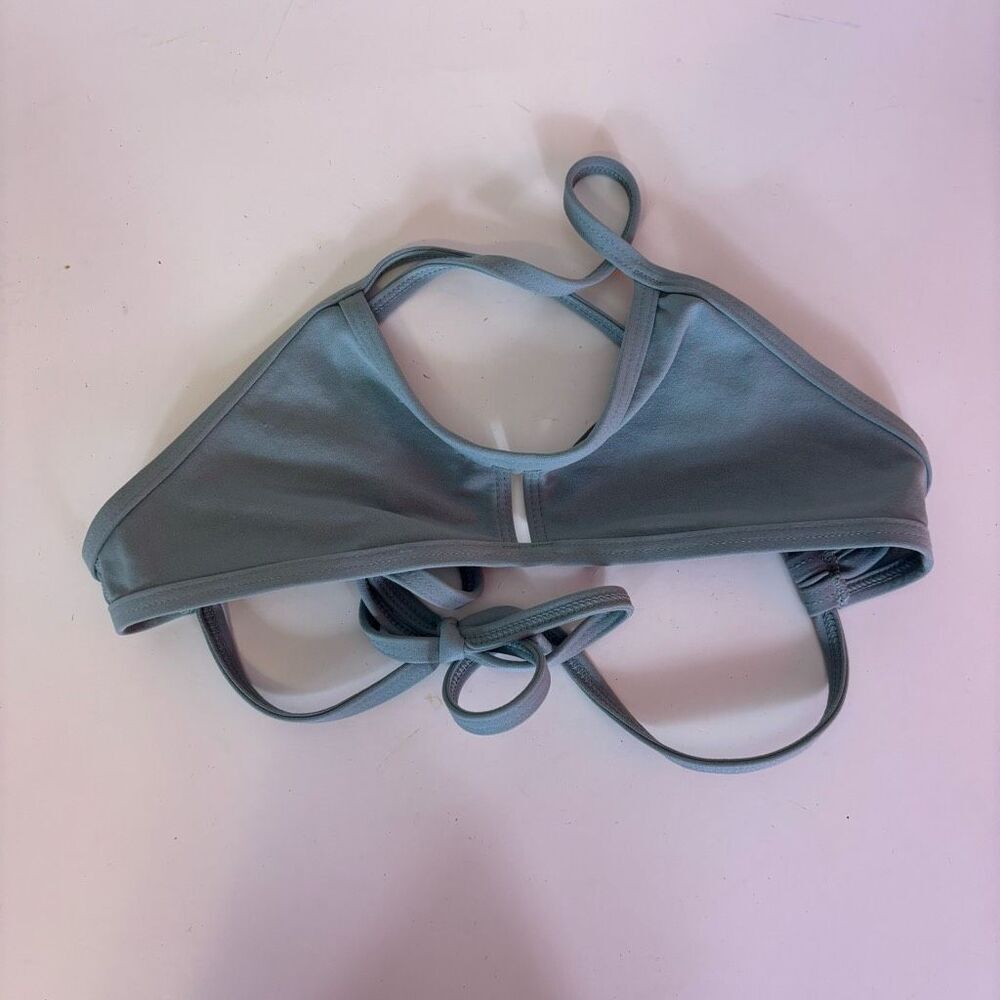 Jolyn Blue‎ Green Unlined Tie Back Swimsuit Top Size XS